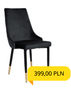 Krzesło welurowe tapicerowane Vermont Velvet granatowe